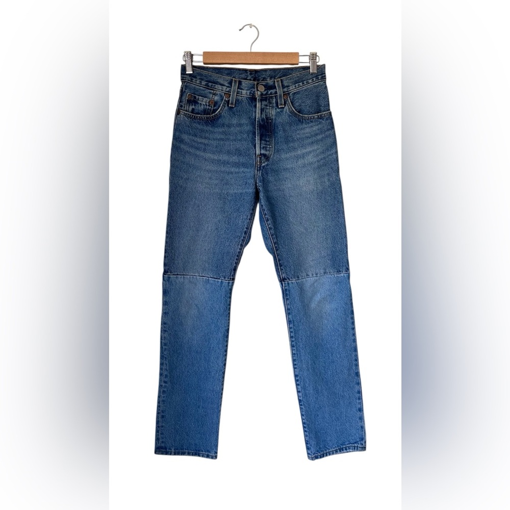 Levi's Women's Blue Trendy 501 Pieced High-Rise Jeans Regular Size W25 L30
